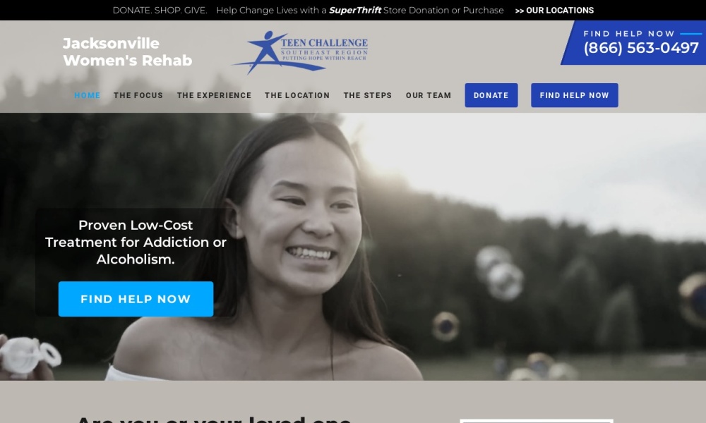 Jacksonville Women’s Home Screenshot
