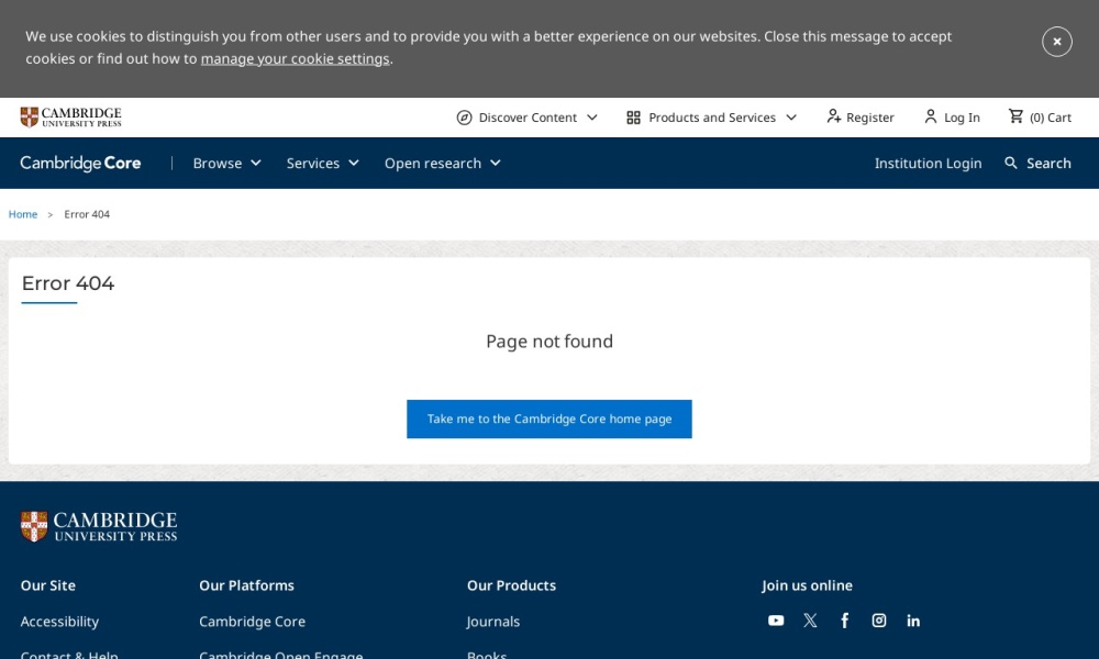 Cambridge Journals Screenshot