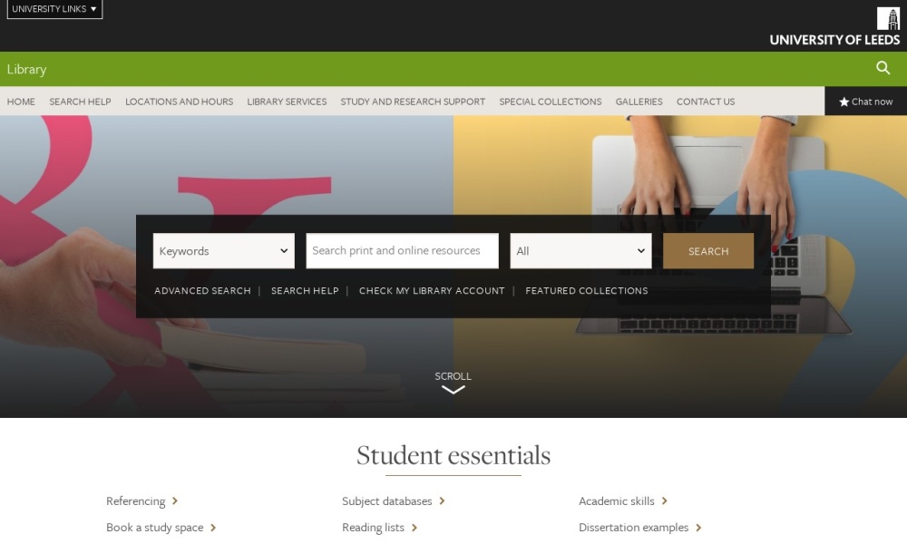 Leeds University Library Screenshot