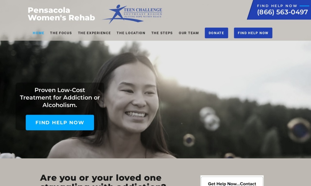 Pensacola Women’s Home Screenshot