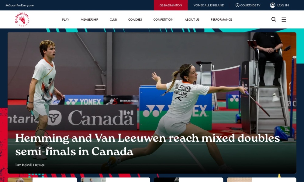 Badminton England Screenshot