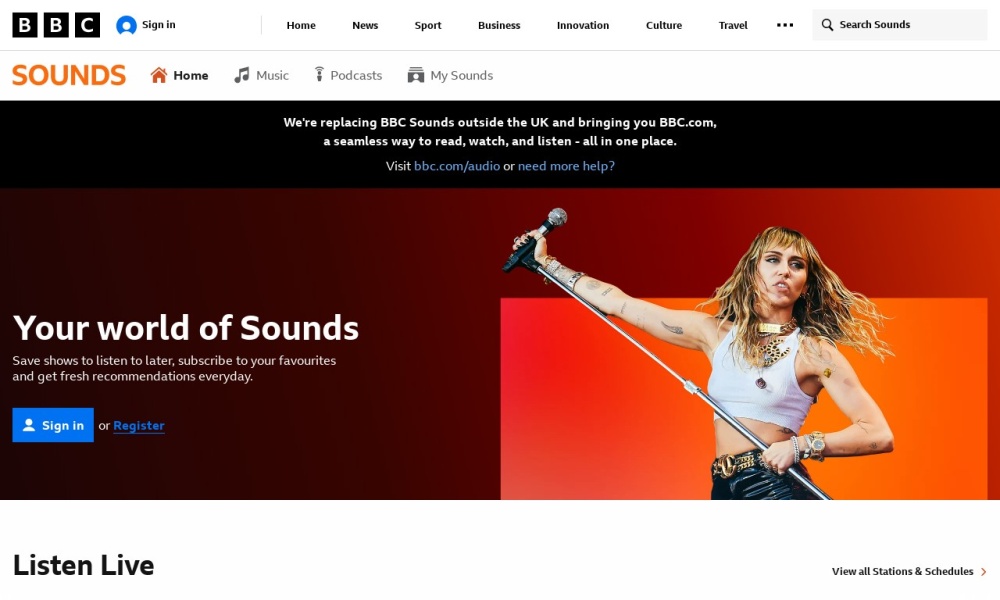 BBC Radio Screenshot