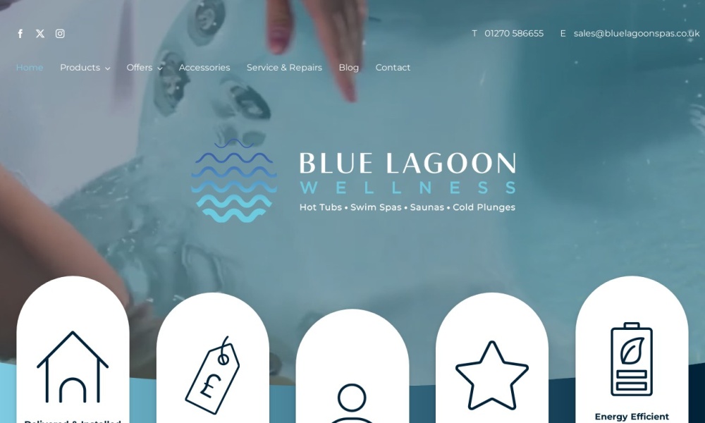 Blue Lagoon Spas & Hot Tubs Screenshot