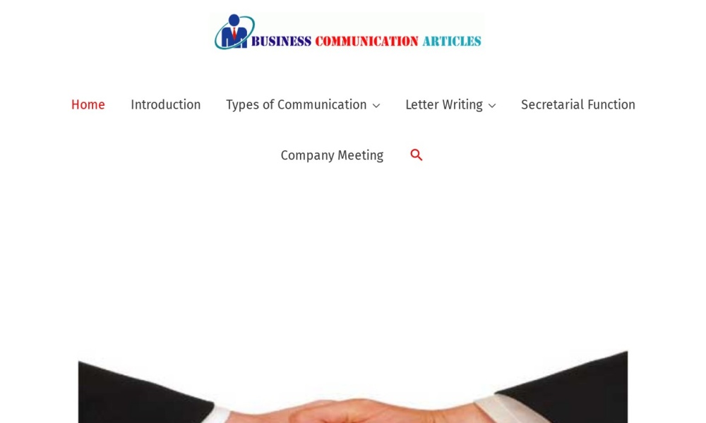 Business Communication Articles Screenshot
