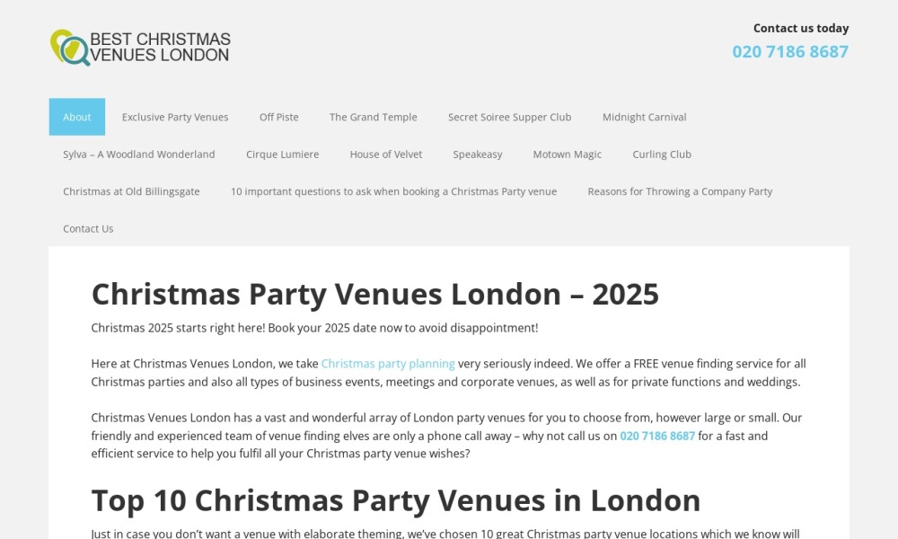 Christmas Venues Screenshot
