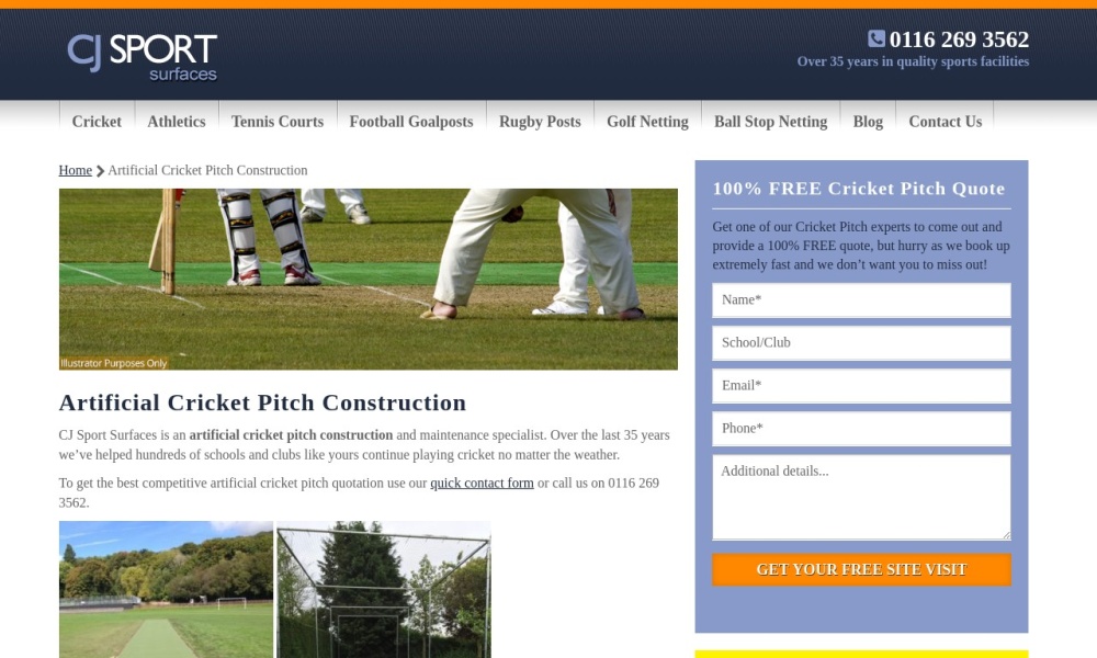 Artificial Cricket Pitch Construction Screenshot