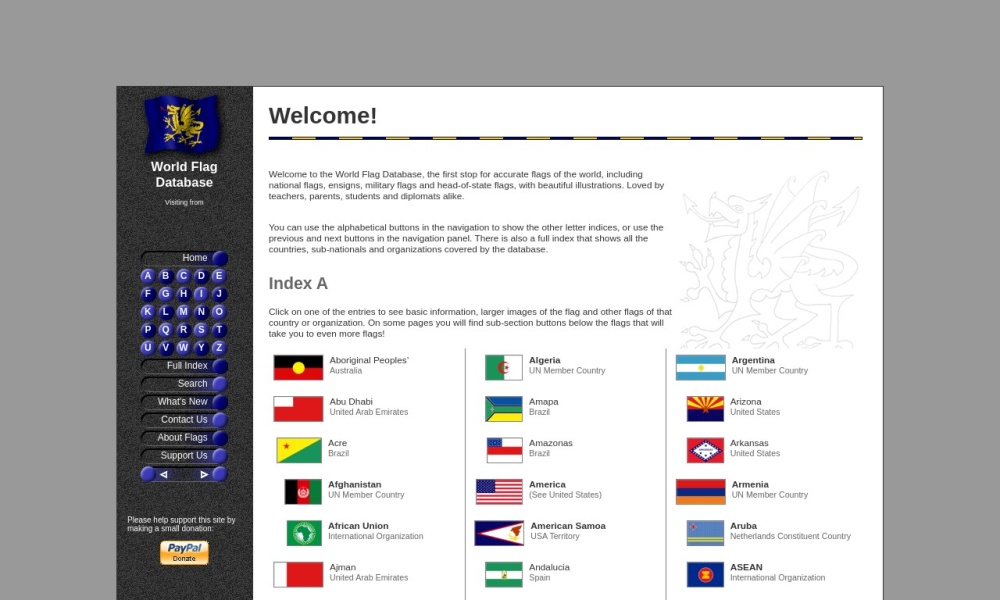 World Flag Database Screenshot
