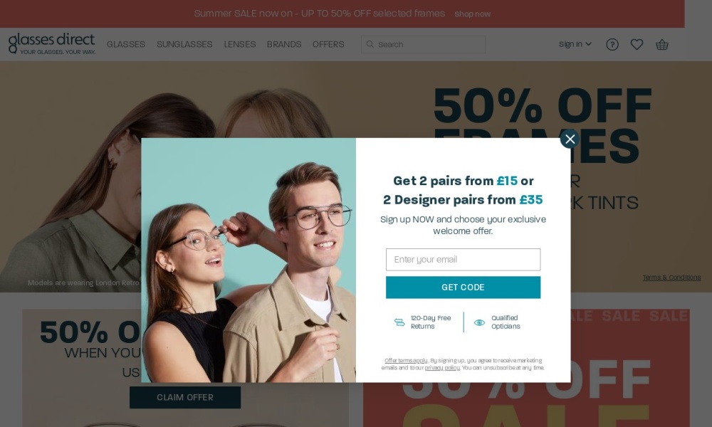 Glasses Direct Screenshot