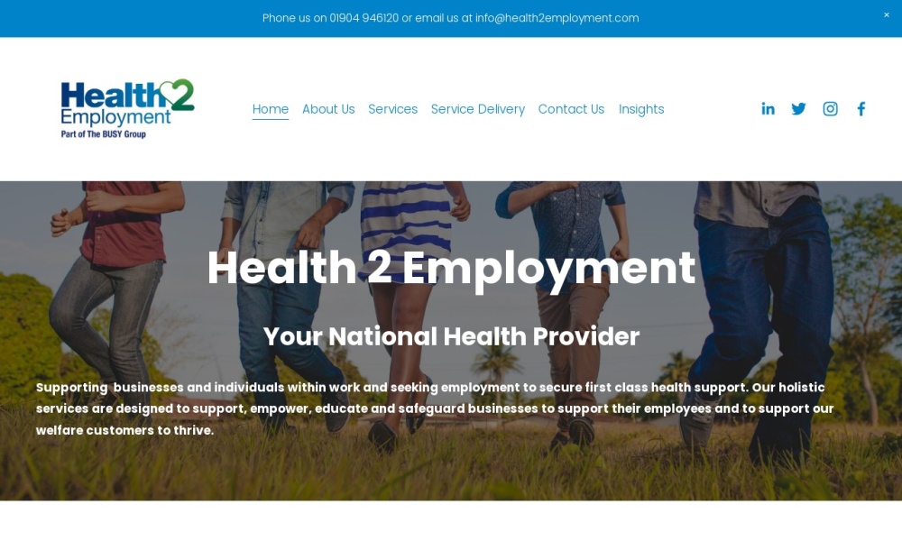 Health 2 Employment Screenshot