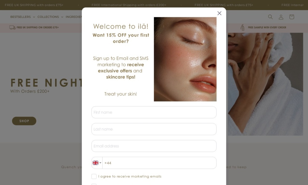 Ila – Luxury Beauty & Spa Products Screenshot