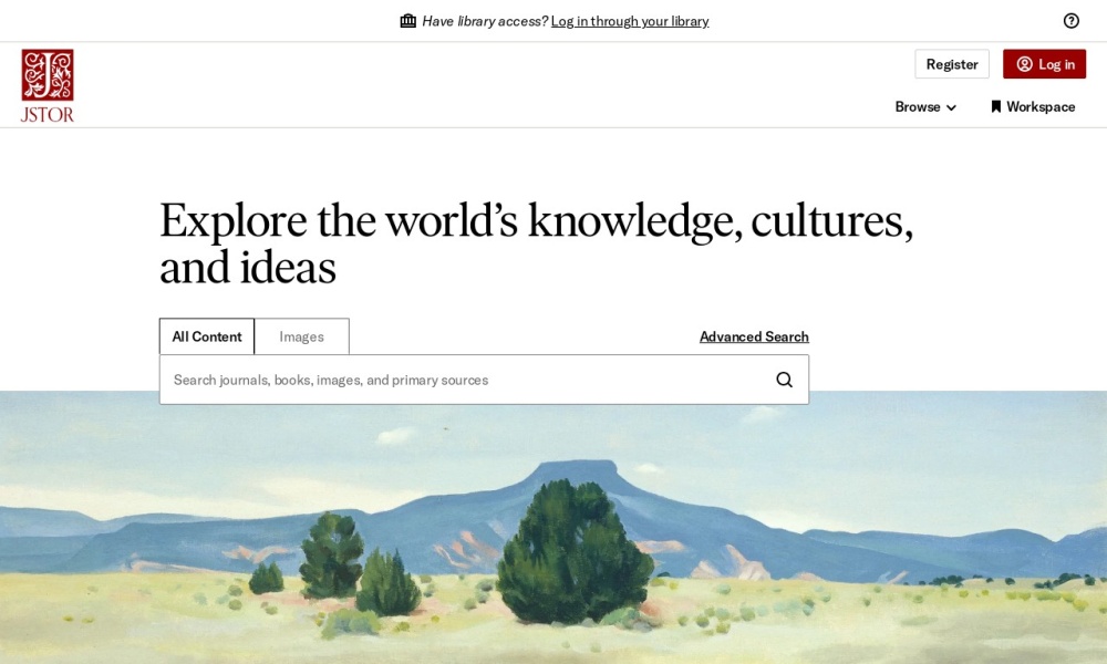 JSTOR Screenshot