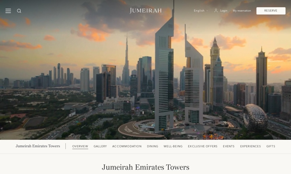 Jumeirah Emirates Tower Hotel Dubai Screenshot