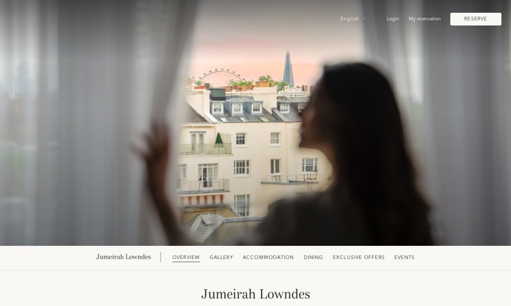 Jumeirah Lowndes Hotel Screenshot