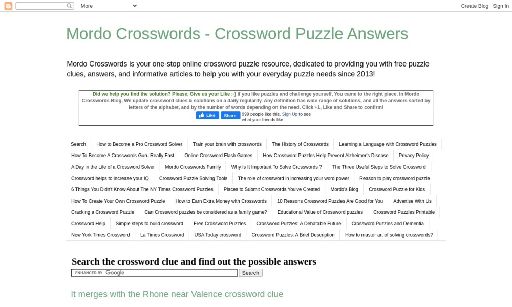 Mordo – Crossword Puzzle Answers Screenshot