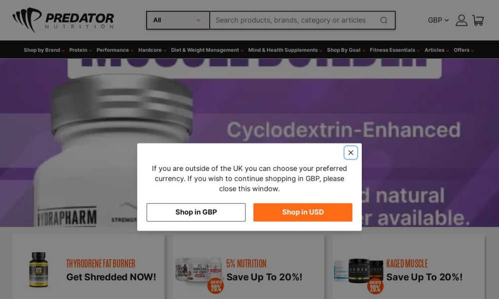 Predator Nutrition Screenshot