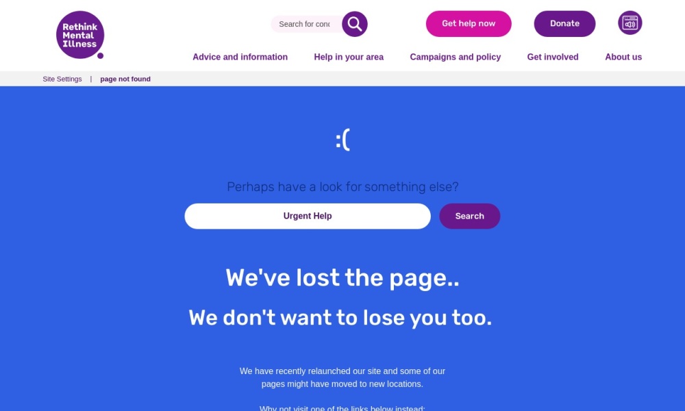 Support groups – Rethink Mental Illness Screenshot