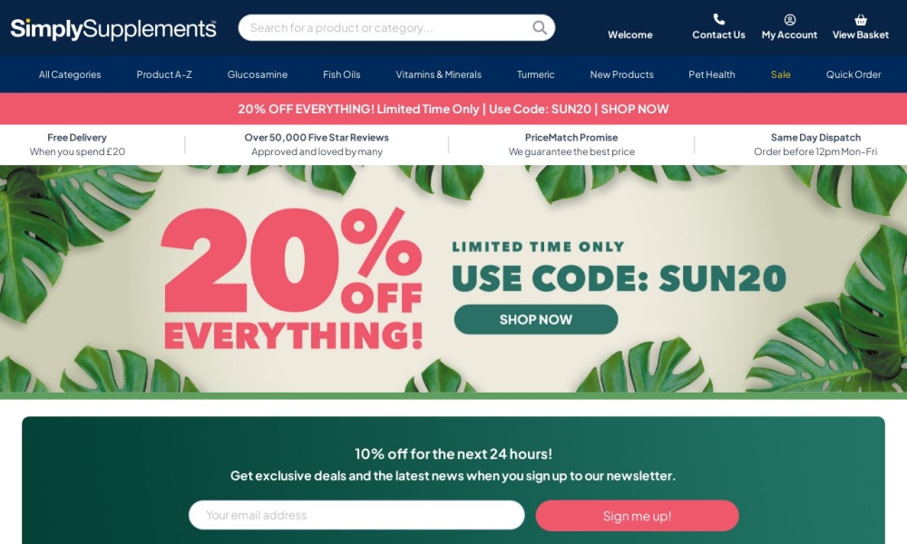 Simply Supplements – Supplements For Health Screenshot