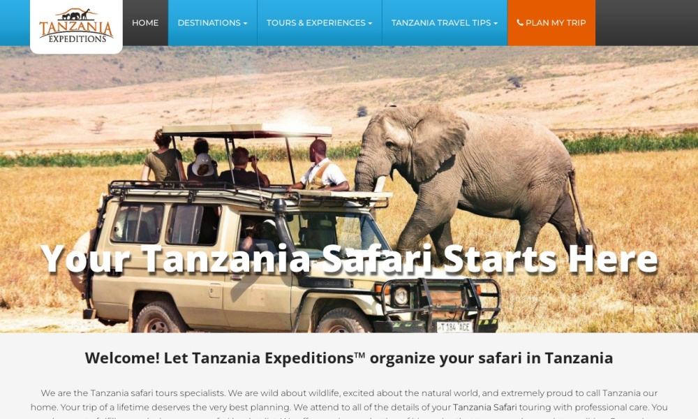 Tanzania Safari Tours Specialists Screenshot