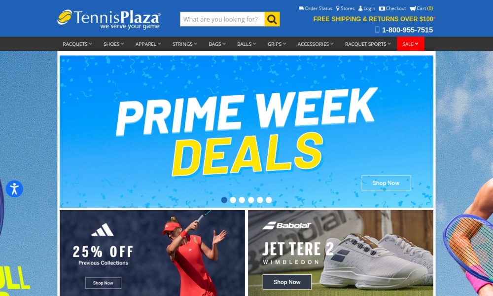 Tennis Store Screenshot