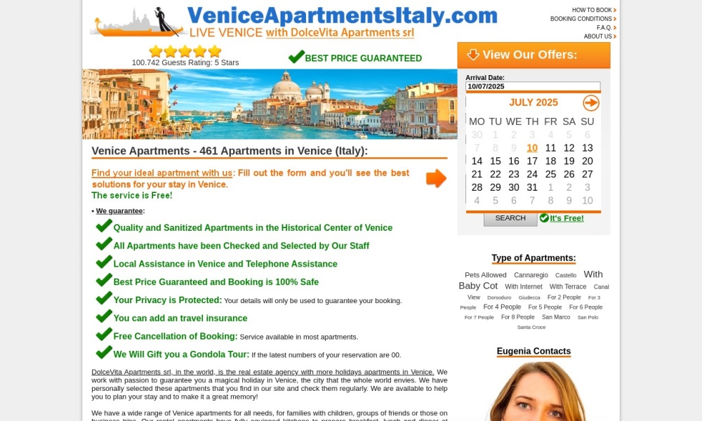 Venice Apartment Rental Screenshot
