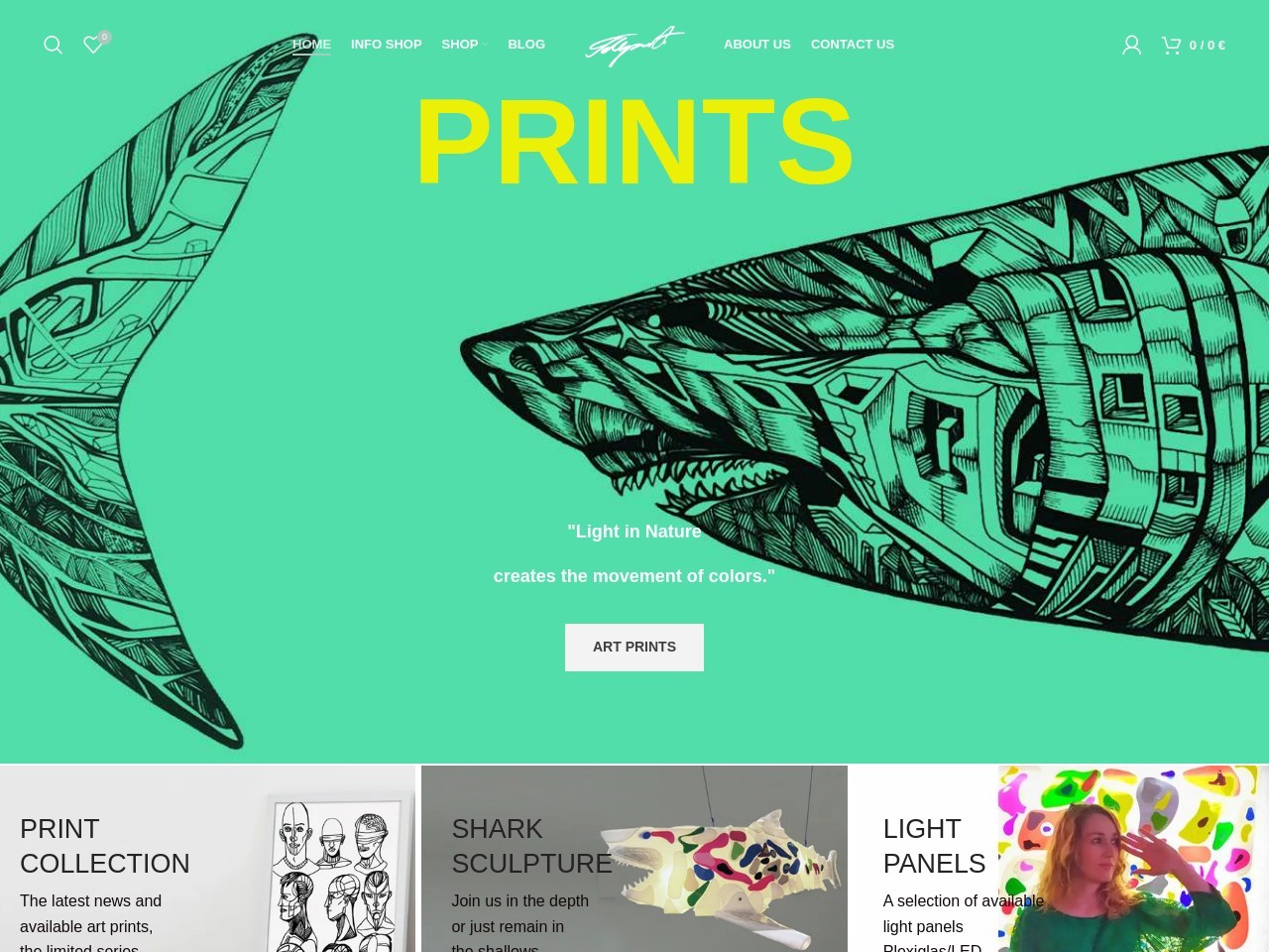 Marko Gavrilovic Art Shop Screenshot